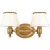 RICHMOND FLEMISH BRASS 2-GLASS VANITY LIGHT - 2