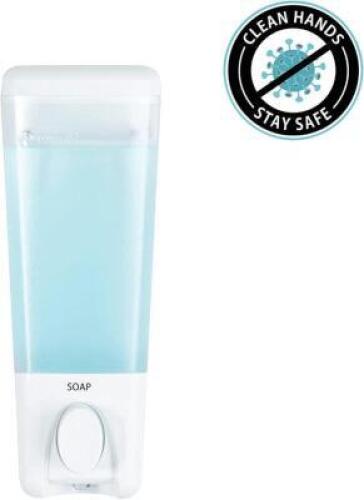 CLEAR CHOICE SOAP/SANITIZER DISPENSER IN WHITE