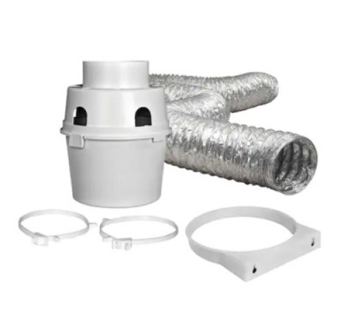 4"X5' INDOOR DRYER VENT KIT WITH FLEXIBLE DUCT