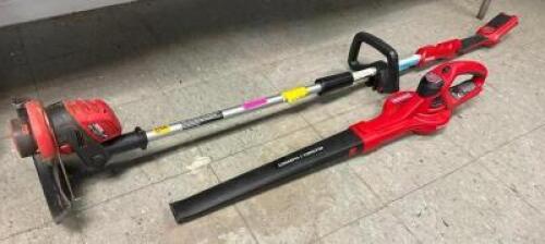 CORDLESS LINE TRIMMER AND SWEEPER BLOWER