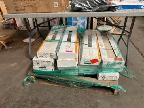 (14) - BOXES OF BEAUTIFUL WOOD CHERRY 8 IN. X 36 IN. PORCELAIN FLOOR AND WALL TILE (13.6 SQ. FT./CASE)
