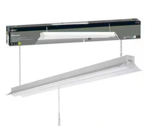 4 FT. 64-WATT EQUIVALENT INTEGRATED LED WHITE SHOP LIGHT LINKABLE 3200 LUMENS 4000K BRIGHT WHITE 5 FT. CORD INCLUDED