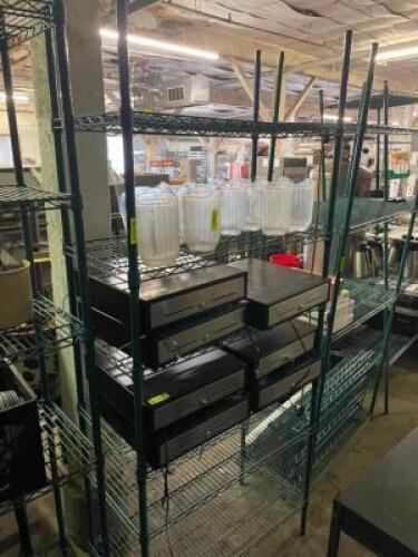 48" X 18" SIX TIER COATED WIRE SHELF.
