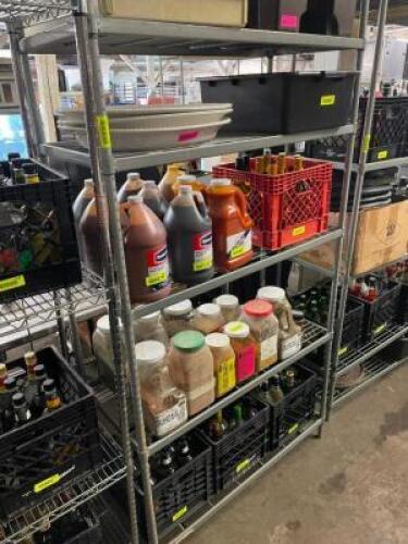 48" X 14" FIVE TIER METAL SHELF.