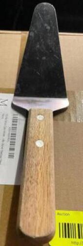 (3) CASES OF STAINLESS PIE SERVERS. 10 PER CASE