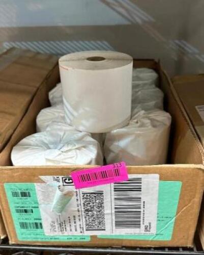 BOX OF BLANK LABEL TAG ROLLS