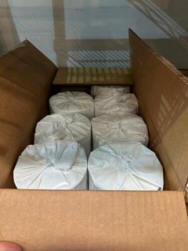 BOX OF BLANK LABEL TAG ROLLS