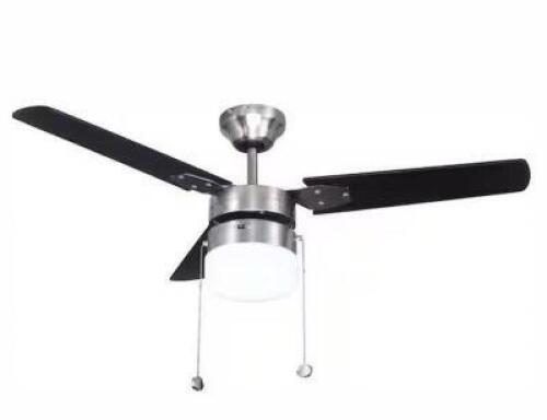 MONTGOMERY 42 IN. LED INDOOR BRUSHED NICKEL CEILING FAN WITH LIGHT KIT