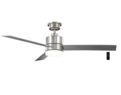 MADISON 52 IN. INTEGRATED LED BRUSHED NICKEL CEILING FAN WITH LIGHT AND REMOTE CONTROL WITH COLOR CHANGING TECHNOLOGY