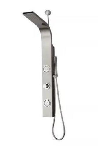 VERNAZZA 43 IN. 2-JET SHOWER PANEL SYSTEM WITH SHOWER HEAD AND HAND SHOWER IN STAINLESS STEEL