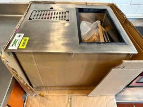 DESCRIPTION: 21" X 18" DROP IN ICE BIN W/ WATER DISPENSER BRAND / MODEL: REGENCY 600DIWIB1821 ADDITIONAL INFORMATION RETAILS NEW FOR $550 LOCATION: KI