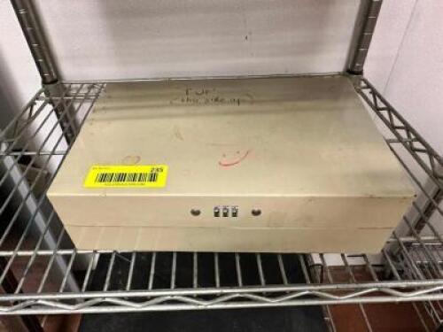 DESCRIPTION: CASH BOX LOCATION: KITCHEN QTY: 1