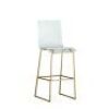 KING ANTIQUE GOLD AND CLEAR ACRYLIC BAR STOOL