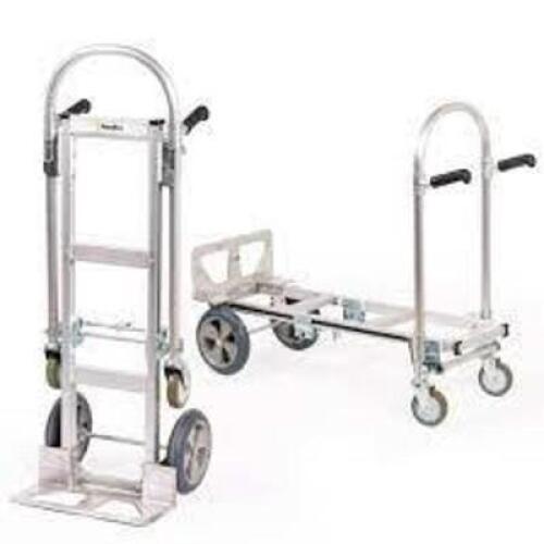DESCRIPTION: (1) CONVERTIBLE HAND TRUCK WITH DOUBLE GRIP HANDLES BRAND/MODEL: HAULPRO SIZE: COMES WITH PIN TO LOCK IN PLACE RETAIL$: $309.99 EA QTY: 1