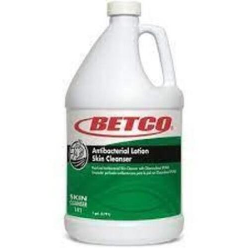 DESCRIPTION: (24) CASES OF (4) GALLONS OF ANTIBACTERIAL LOTION SKIN CLEANER BRAND/MODEL: BETCO #14104-00 SIZE: 1 GALLON SIZE BOTTLES, 4 GALLONS PER CA