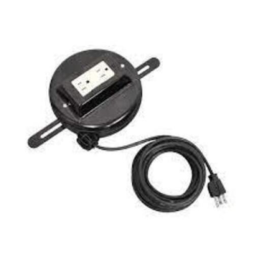 DESCRIPTION: (2) RETRACTABLE POWER CORD BRAND/MODEL: LUXOR #G801226217 INFORMATION: BLACK SIZE: 20' RETAIL$: $92308 EA QTY: 2