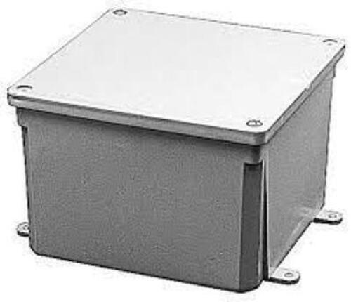 DESCRIPTION: (4) DIRECT BURIAL, SCREW COVER, CONDUIT JUNCTION BOX BRAND/MODEL: CARLON #E989RRR INFORMATION: GRAY SIZE: 6" X 6" X 6" RETAIL$: $31.64 EA