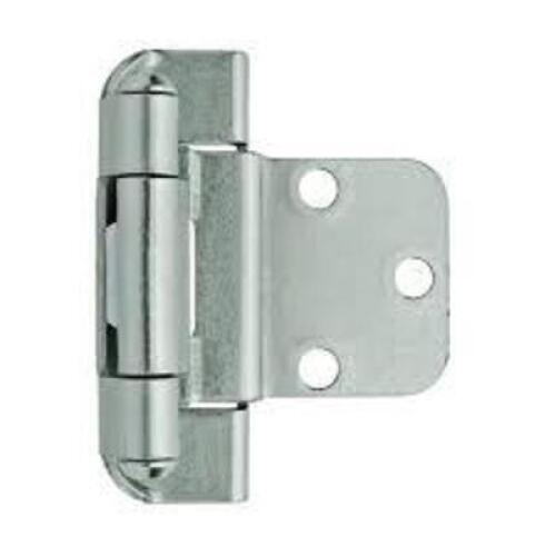 DESCRIPTION: (25) INSET HINGE, SELF CLOSING BRAND/MODEL: AMEROCK #BPR7565G10 INFORMATION: SATIN NICKEL SIZE: 3/8" RETAIL$: $17.28 PER HINGE QTY: 25