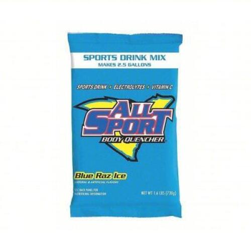 DESCRIPTION: (1) CASE OF (32) SPORTS DRINK CONCENTRATE BRAND/MODEL: ALL SPORT #491N21 INFORMATION: BLUE RAZ SIZE: 2.5 GALLON RETAIL$: $200.00 EA QTY: