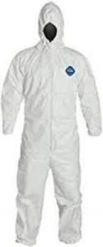DESCRIPTION: (1) PACK OF (24) DISPOSABLE COVERALLS BRAND/MODEL: KOOLGUARD #107-KG INFORMATION: WHITE/WITH ELASTIC WRIST & ANKLE SIZE: 5XL RETAIL$: $44