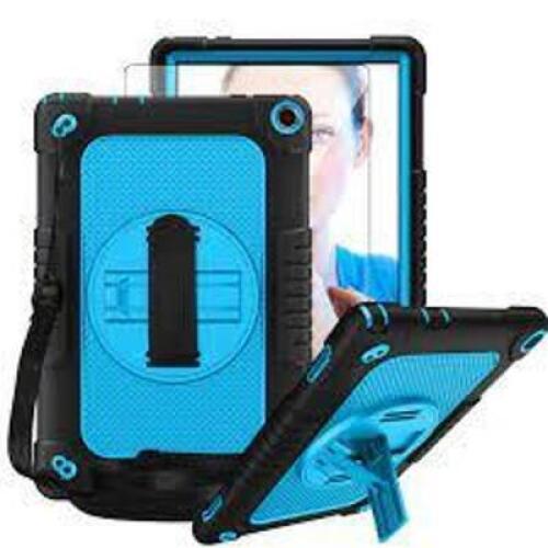 DESCRIPTION: (1) PROTECTIVE TABLET CASE BRAND/MODEL: FIREWISE INFORMATION: BLUE AND BLACK SIZE: 10.1 GEN 3 TABLET RETAIL$: $26.99 EA QTY: 1