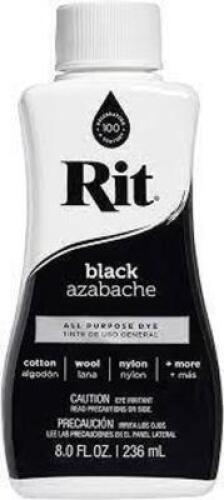 DESCRIPTION: (3) ALL PURPOSE DYE BRAND/MODEL: RIT INFORMATION: BLACK SIZE: 8 FL OZ RETAIL$: $7.14 EA QTY: 3