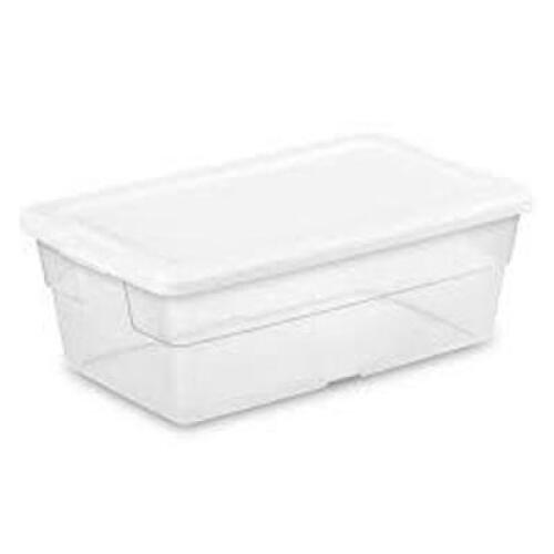 DESCRIPTION: (6) TOTE BRAND/MODEL: STERLITE INFORMATION: CLEAR SIZE: 6 QT RETAIL$: $24.84 EA QTY: 6