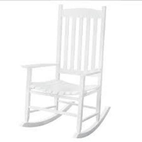 DESCRIPTION: (1) WOODEN PORCH ROCKER BRAND/MODEL: MAINSTAYS INFORMATION: WHITE RETAIL$: $100.00 TOTAL QTY: 1