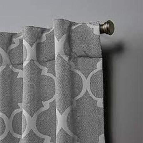 DESCRIPTION: (2) WINDOW CURTAIN PANELS BRAND/MODEL: NICOLE MILLER #EN7025-01 INFORMATION: TREILLAGE RETAIL$: $84.99 TOTAL QTY: 2