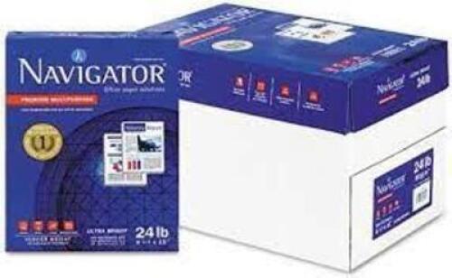 DESCRIPTION: (1) CASE OF (10) REEMS&nbsp;ULTRA BRIGHT PRINTER PAPERBRAND/MODEL: NAVIGATOR #NMP1124INFORMATION: WHITESIZE: 24 LB, 8 1/2" x 11"RETAIL$: $116.98 EAQTY: 1