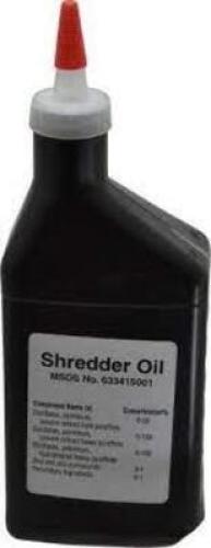 DESCRIPTION: (3) SHREDDER OIL BRAND/MODEL: HSM #633415001 SIZE: 1 QT RETAIL$: $9.14 EA QTY: 3