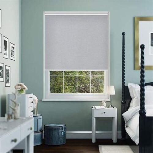 ALLBRIGHT THERMAL INSULATED FABRIC 100% BLACKOUT UV PROTECTION STRIPED JACQUARD ROLLER SHADES FOR WINDOWS