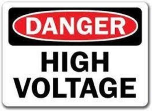DESCRIPTION: (2) DANGER HIGH VOLTAGE SIGN RETAIL$: $12.87 EA QTY: 2