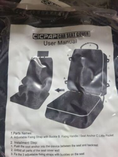 DESCRIPTION: (4) DOG SEAT COVER BRAND/MODEL: CIPAP CAR SEAT COVER INFORMATION: BLACK RETAIL$: $32.00 TOTAL QTY: 4