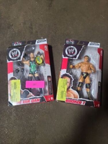 DESCRIPTION: (2) WWE ACTION FIGURES BRAND/MODEL: MATTEL RETAIL$: $25.00 EA QTY: 2