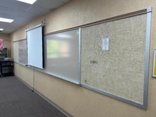 DRY ERASER BOARD AND WALL MOUNTED SCREEN SET