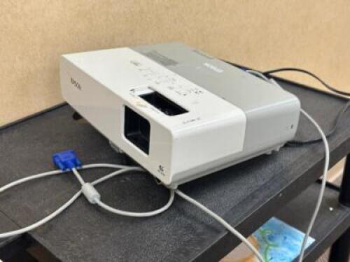 EPSON PROJECTOR AND ROLLING MEDIA CART SET
