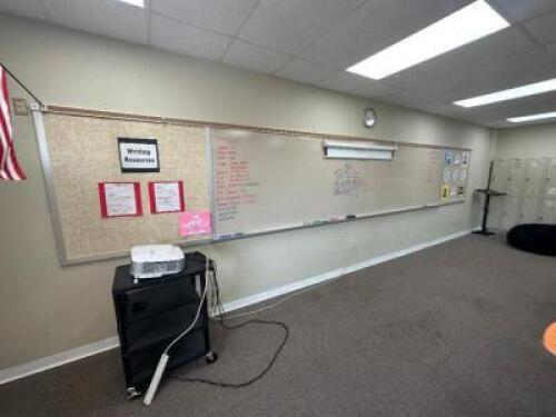 DRY ERASER BOARD AND WALL MOUNTED SCREEN SET