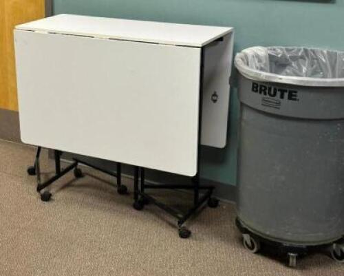 WASTE BIN AND ROLLING TABLE SET