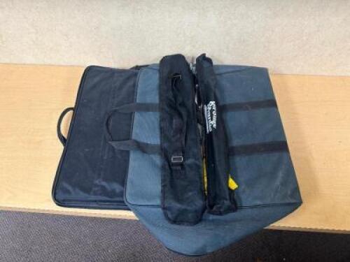 ASSORTED MEDIA CASES AND OLD ELECTRONICS