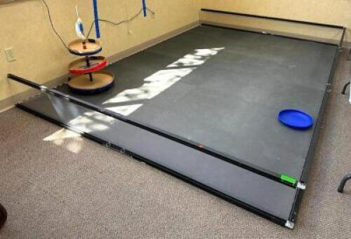 12' X 8' METAL FRAMED ROBOT ARENA W/ PLEXI GLASS SIDES
