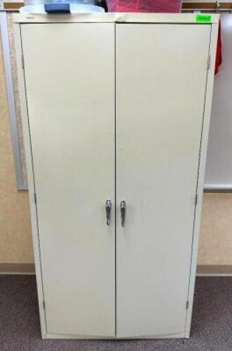 (2) 36" X 18" TWO DOOR METAL STORAGE CABINETS