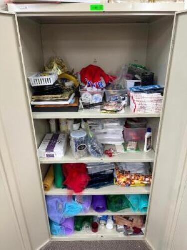 STORAGE CABINET WITH CONTENTS