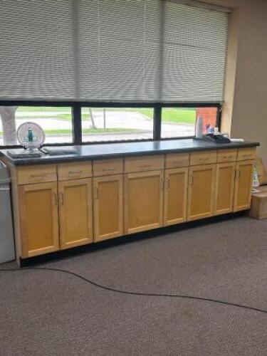 STORAGE CREDENZA / CABINET WITH CONTENTS