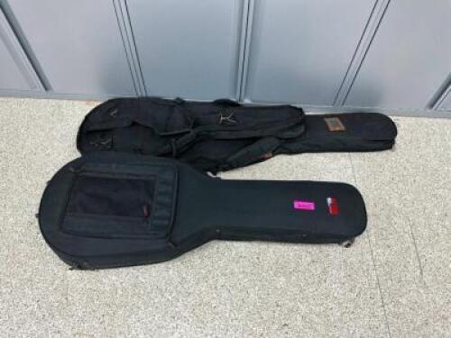 (2) CANVAS GUITAR BAGS
