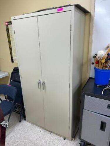 (2) 36" X 18" TWO DOOR METAL STORAGE CABINETS