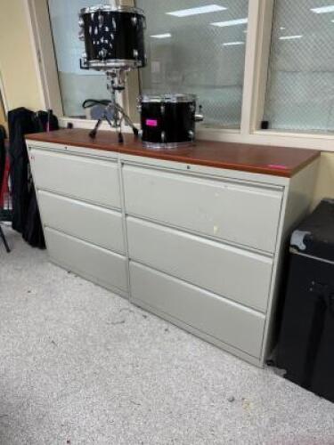 (2) 42" TWO DRAWER LATERAL FILE CABINETS W/ CONTENTS - SCHOOL SHEET MUSIC