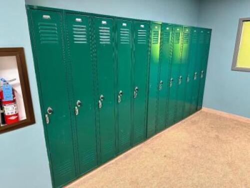 LYON TWELVE GROUP METAL LOCKER SECTION
