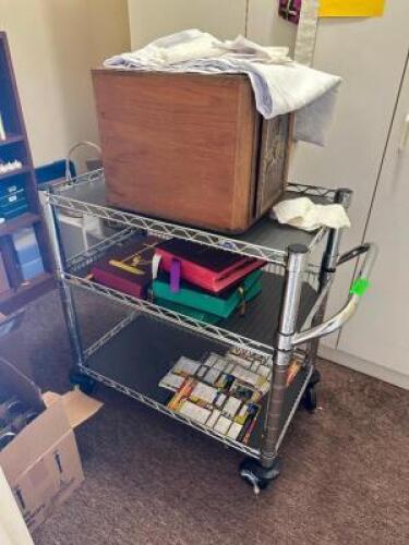 UTILITY CART WITH CONTENTS