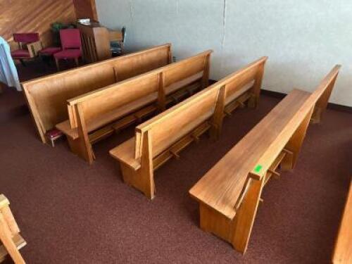 (4) - 8 FT. CHURCH PEWS